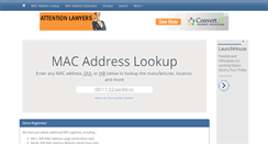 Desktop Screenshot of macvendorlookup.com